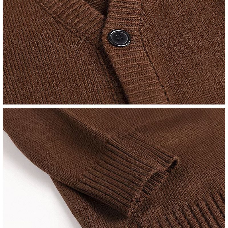 Herren-Cardigan, Strickjacke, V-Ausschnitt-Cardigan, locker geschnittener Cardigan