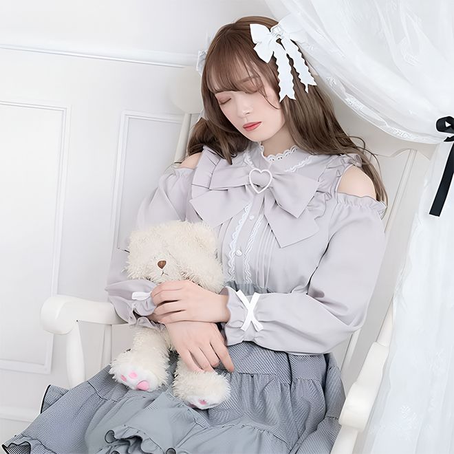 blouse, long sleeve blouse, bow blouse
