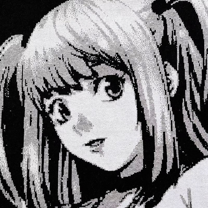 Pullover, Herrenpullover, Vintage-Pullover, Anime-Pullover