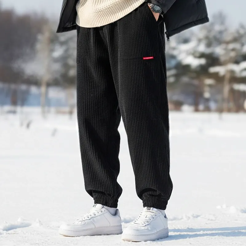 mens joggers, corduroy pants, baggy joggers, winter pants, fleece joggers, fleece lined joggers
